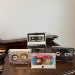 Vintage 5 Scotch Brand Tape Cassette Audio USED - Mixed Lot
